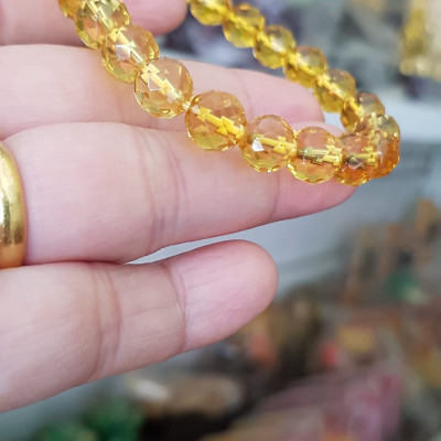 Vòng tay chuỗi đá thạch anh tự nhiên vàng tươi giác size nhỏ 8mm 22 hạt vòng hợp nữ mệnh kim thổ thuỷ đeo đẹp may mắn tốt cho sức khỏe, công việc hanh thông thuận lợi ạ món quà tặng ý nghĩa dành cho chính mình & người thân ạ