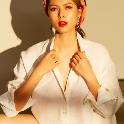 Áo Sơ Mi Oversized Linen Chiara TOP175 Thời trang thiết kế Hity