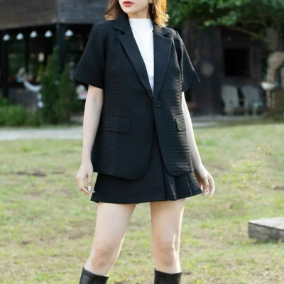 Set áo váy vest đen ngắn tay NGADO , set áo váy Nữ , set vest