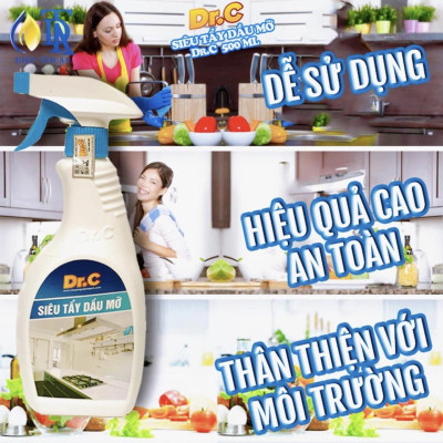 Combo Nước Lau Bếp Đa Năng,Tẩy Xoong Nồi Siêu Sạch+Tẩy Cặn Canxi Nhà Tắm,Tẩy Vách Kính Vòi Sen Inox,Tẩy Ố Vàng Nhà Vệ Sinh 4G Dr.C