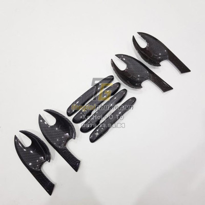 Bộ ốp tay nắm cửa, hõm cửa xe Mazda CX5, CX-5 2018-2020 vân Carbon