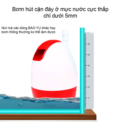 Máy bơm hút cặn đáy vệ sinh bể cá BY301 BY302 BY303 BY304 BY305 cao cấp, siêu bền, tiết kiệm điện. Bảo hành uy tín