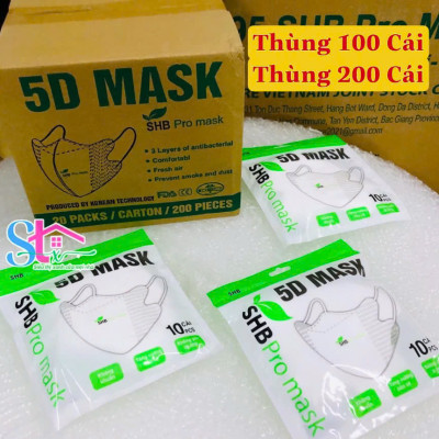 Thùng khẩu trang 5d SHB pro mask nguyên thùng, 5d mask hàn quốc cao cấp