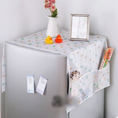 Khăn che tủ lạnh vải nilon có túi đựng 2 bên ,chống thấm ,chống bụi ,hoa văn trang nhã ,màu sắc đẹp mắt ,bảo vệ nóc tủ lạnh luôn sạch sẽ như mới