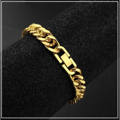 Lắc tay nam lặc đôi titan cao cấp khóa bộ inox thép không gỉ trangsucpt cỡ 10mm mạ vàng PTLTNA16