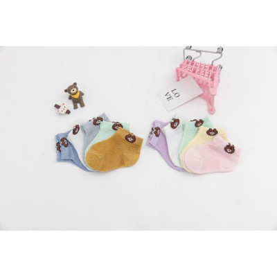 1 đôi tất lưới thông hơi hình gấu cho bé size S