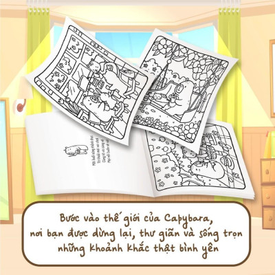 Sách Tô Màu - Capybara & Ngôi Nhà Hạnh Phúc - Megabook