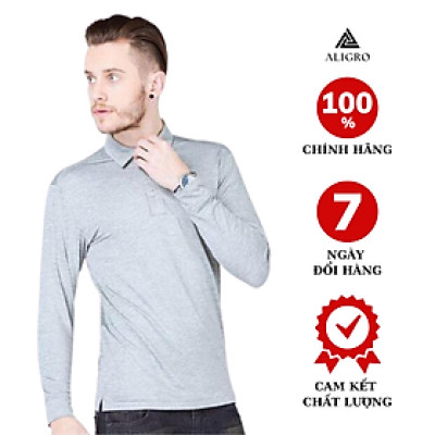 Áo Thun Dài Tay Nam Màu Xám ALIGRO ALGAPD002