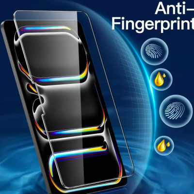 Miếng dán màn hình kính cường lực cho iPad Pro 13 inch M4 2024 , iPad Pro 11 inch M4 2024 , iPad A16 , Air 11 2025 , Air 13 2025 hiệu Pro Glass (mỏng 0.2 mm, vát cạnh 2.5D, chống trầy, chống va đập - hàng nhập khẩu