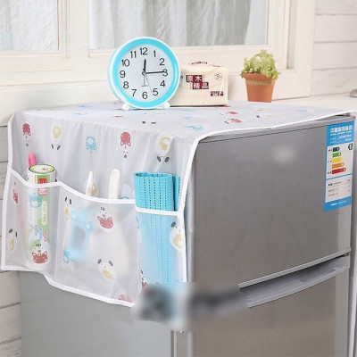 Khăn che tủ lạnh vải nilon có túi đựng 2 bên ,chống thấm ,chống bụi ,hoa văn trang nhã ,màu sắc đẹp mắt ,bảo vệ nóc tủ lạnh luôn sạch sẽ như mới