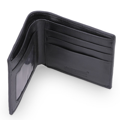 HJ2219 - Bóp nam Huy Hoàng da cá sấu ngăn sau màu đen