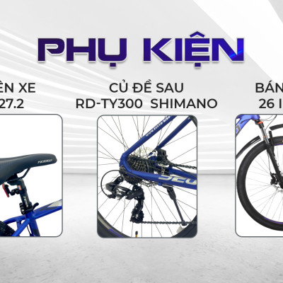 Xe đạp thể thao Tekko S200 27.5 inch Khung Nhôm cao cấp - Phù hợp với người cao từ 1m58 trở lên