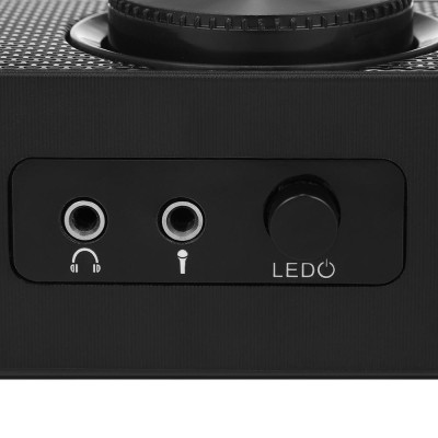 Loa máy tính Sound Bar hỗ trợ USB SADA V-198 có đèn LED cắm Mic âm thanh 3,5 mm có dây dành cho PC