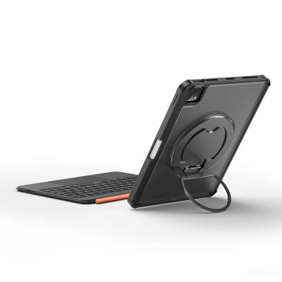 bao da bàn phím cho iPad A16 Gen 11 / Gen 10 / Pro 11 M2 M3 M4 Pro 11 2020/21/22 Air 4/5/6/7 M2 M3 bluetooth V5.3 tích hợp trackpad / touchpad hiệu WIWU WK007 - Bàn phím từ tính nam châm tháo rời, tích hợp giá đỡ - Hàng nhập khẩu