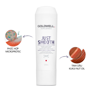 Dầu Xả Goldwell Just Smooth Dưỡng Tóc Mềm Mượt Giảm Bông Xù, Xơ Rối, Kiểm Soát Tóc Tức Thì