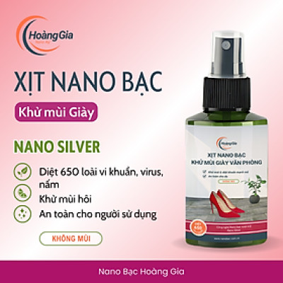 Xịt Khử Mùi Giày Công Sở Nữ Nano Bạc Hoàng Gia 100ml - Khử Khuẩn, Chống Hôi Chân Hiệu Quả