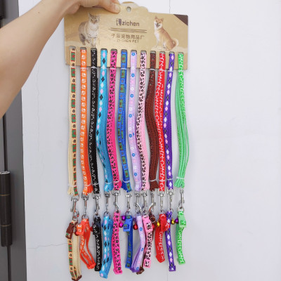 Dây Dắt Vòng Cổ Chó Mèo Họa Tiết Xinh Xắn Bản 1cm