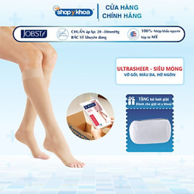 Vớ y khoa gối JOBST UltraSheer - Siêu Mỏng hỗ trợ điều trị giãn tĩnh mạch chân