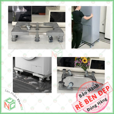 (Chắc Chắn) Khung Đế Chân Kê Máy Giặt - Tủ Lạnh Cao Cấp KhoNCC Hàng Chính Hãng - Có 4 Bánh Xe Di Chuyển - KLM-KCTLMG4B