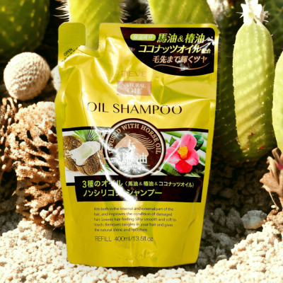 Dầu Gội Đầu Phục Hồi Tóc Yếu Dễ Gãy Rụng Chiết Xuất Tinh Dầu Ngựa Deve Natural Oil Shampoo (Chai 480 mL)