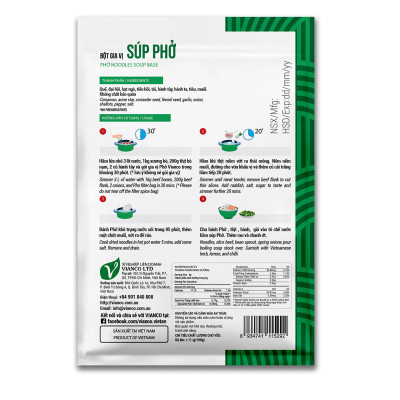 Combo 3 gói Bột Gia Vị Súp Phở Việt Ấn 18gr (18gr/gói)