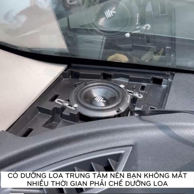 Combo Loa Trung tâm kèm dưỡng loa phù hợp xe Elantra, Ford Everest, Toyota Cross chất âm ấm, đế thấp