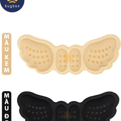 Combo 2 cặp Lót gót giày 4D hình cánh bướm có mặt gai silicone chống trầy rách da và chống tuột gót chân - buybox - BBPK70_2