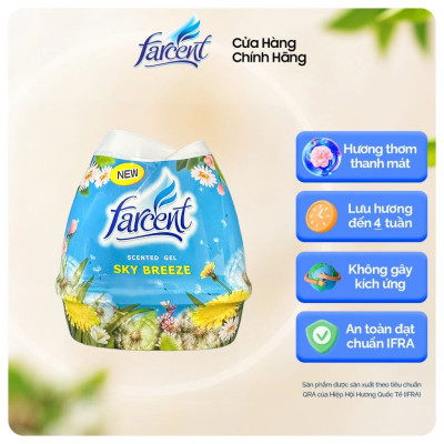    	 Sáp thơm phòng, khử mùi Farcent hương hoa hồng, hoa oải hương, hương chanh 200g hàng chính hãng