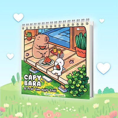 Sách Tô Màu - Capybara & Trái Tim Mặt Trời - Megabook