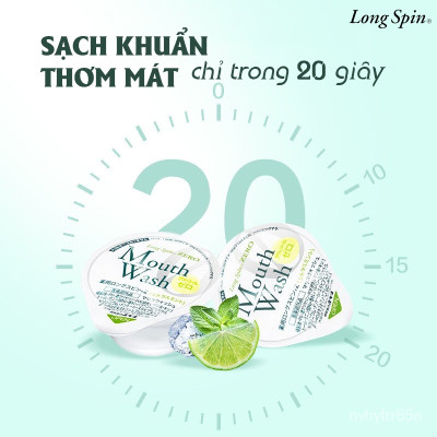 Nước súc miệng bỏ túi OKINA dòng LONG SPIN ZERO Nhật Bản hương Cam Quýt Bạc Hà không cồn – Hộp 100 hũ x 14ml