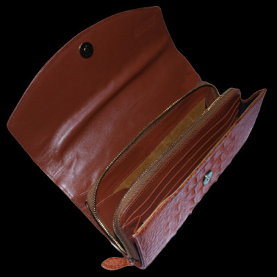 HC6228-29-30-31 - Túi xách nữ da cá sấu Huy Hoàng đeo chéo màu đen, nâu đỏ, vàng bò, nâu đất