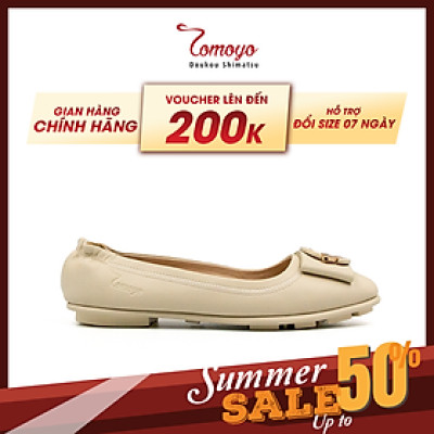 Product details of Giày Búp Bê Phối Khoá Da Micro Siêu Nhẹ Tomoyo TMW32109