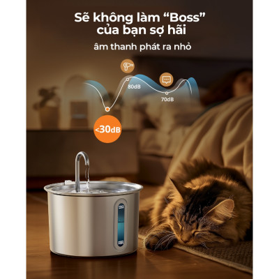 Máy lọc nước tự động Oneisall PWF 001 cho thú cưng uống nước, Phiên bản nâng cấp mới nhất - Hàng chính hãng