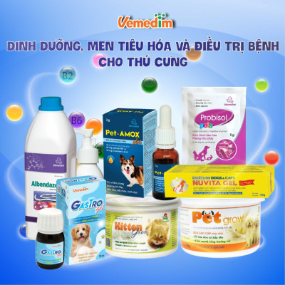 Vemedim Vime-cafein dùng cho gà đá bị kiệt sức, chấn thương, suy nhược khi bệnh, chai tiêm 10ml