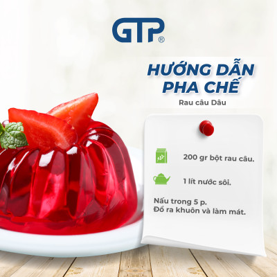 Bột Rau Câu hương Dâu(200g/gói), Bột rau câu (Jelly) giòn dẻo