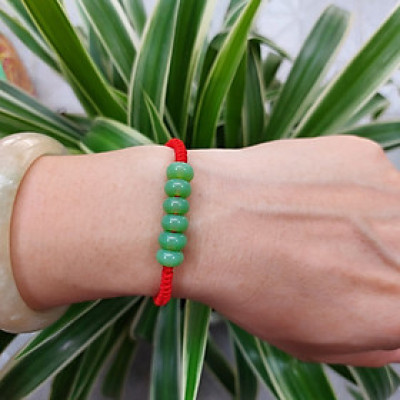 Vòng tay đá thạch anh kết dây làm thủ công 100%