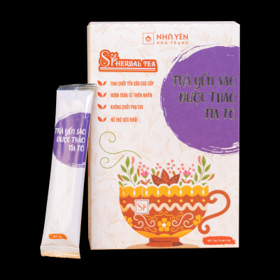 Trà Yến Sào Dược Thảo Tía Tô Hộp 15 gói - chính hãng Nhà Yến Nha Trang