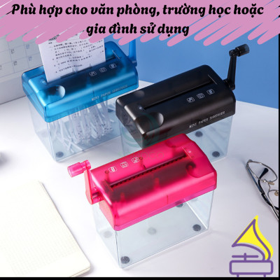 Máy cắt giấy văn phòng, máy hủy tài liệu, máy hủy hợp đồng. Dụng cụ cắt nhỏ giấy A4 cầm tay. Máy tạo giấy rơm, giấy vụn, giấy gói quà