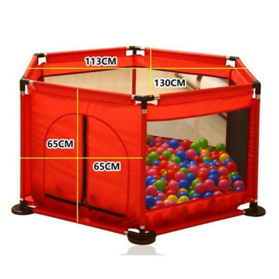 Quây bóng lục giác khung inox vải dù cho bé tặng kèm 5 quả bóng cho bé