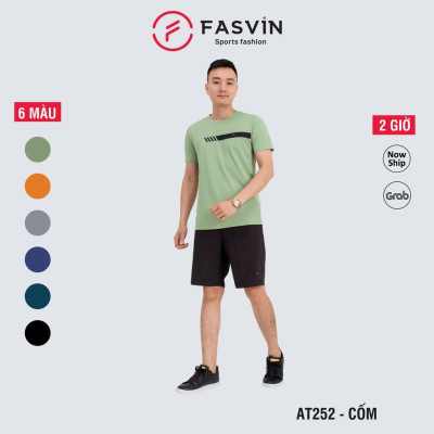 Bộ thể thao nam Fasvin AT20252.HN chất vải mềm nhẹ co giãn mát mẻ không bai không xù