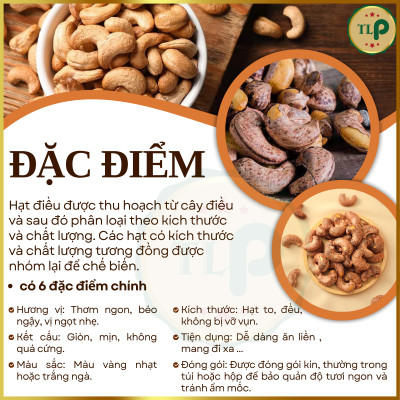 HẠT ĐIỀU RANG MUỐI XẾP HOA TÂN LỘC PHÁT THƠM NGON BÉO BÙI