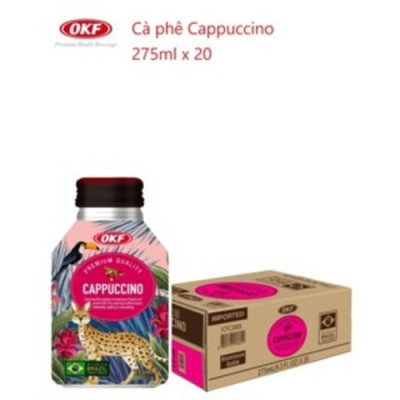 Cà phê Cappuccino OKF Hàn Quốc 275ML x 6 chai Brazil Arabica Beans