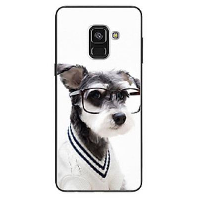 Ốp Lưng Dành Cho Samsung Galaxy A8 2018 - Mẫu Cún Đeo Kính