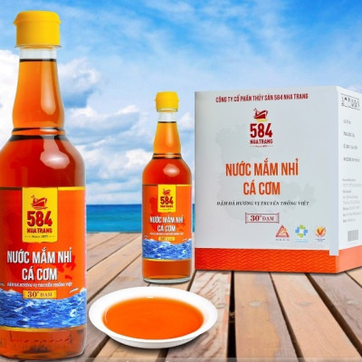 Nước Mắm 584 Nha Trang 30 Độ Đạm, Thùng 6 Chai Nhựa 500ml
