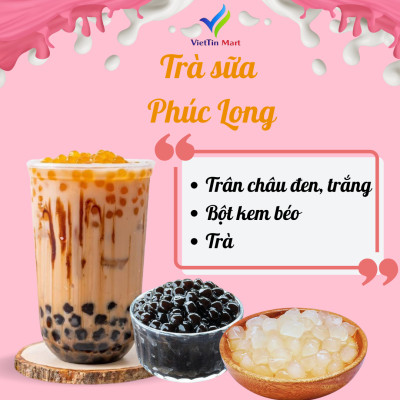 Set Nguyên Liệu Pha Trà Sữa Phúc Long (Thành phẩm 30-35 ly) VietTin Mart