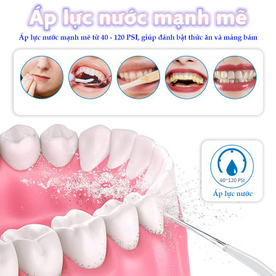 Máy Tăm Nước Cầm Tay Nikio NK-M209 - Dung Tích Lớn 360ml, Hàng Chính Hãng