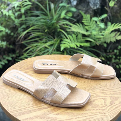 Dép Thời Trang Nữ Da PU Cao Cấp Quai Ngang Lót Dép Mềm Êm 21322