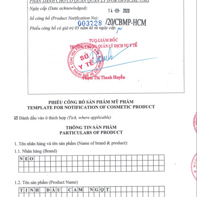 Tinh Dầu Thiên Nhiên Nano Cam Ngọt 10ml 