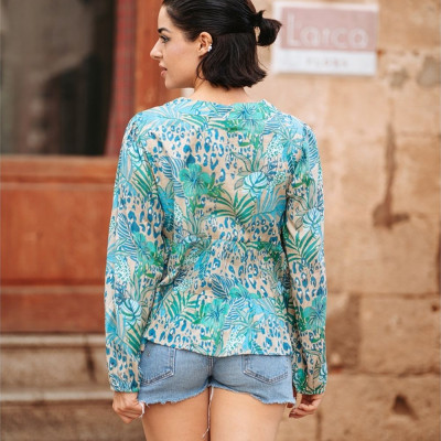 Áo Boho Phối Ren Cotton Isla Bonita