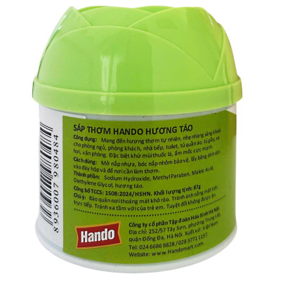 Sáp thơm 87gr Hando 6 mùi huơng (new)